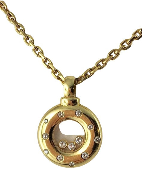 Chopard, pendentif "Happy Diamonds" en or jaune 18K et diamants