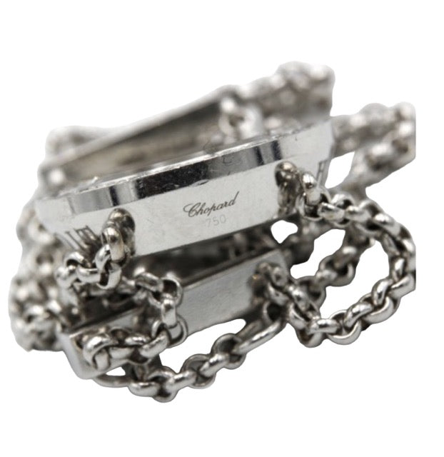 Chopard, bracelet "Happy Spirit" en or blanc 18k et diamants