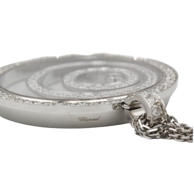 Chopard, "Happy Spirit" pendant necklace in white gold and diamonds