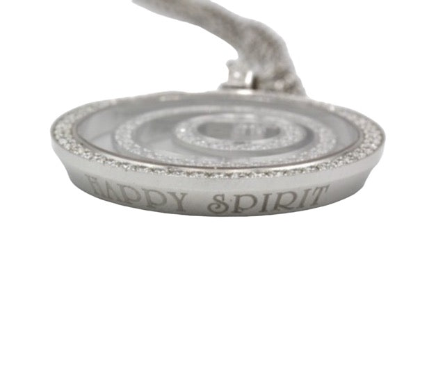 Chopard, collier pendentif "Happy Spirit" en or blanc et diamants