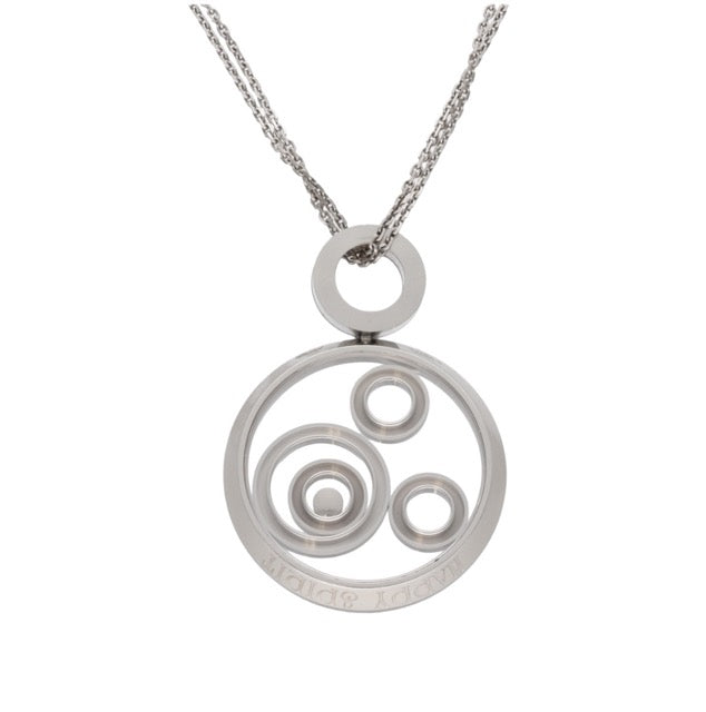 Chopard "Happy Spirit" pendant chain in white gold and diamonds
