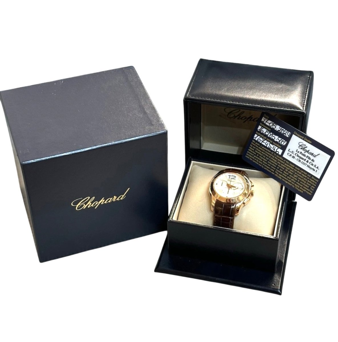 Chopard montre "Elton John" en or rose sur cuir Série limitée automatique - Maison Eloe