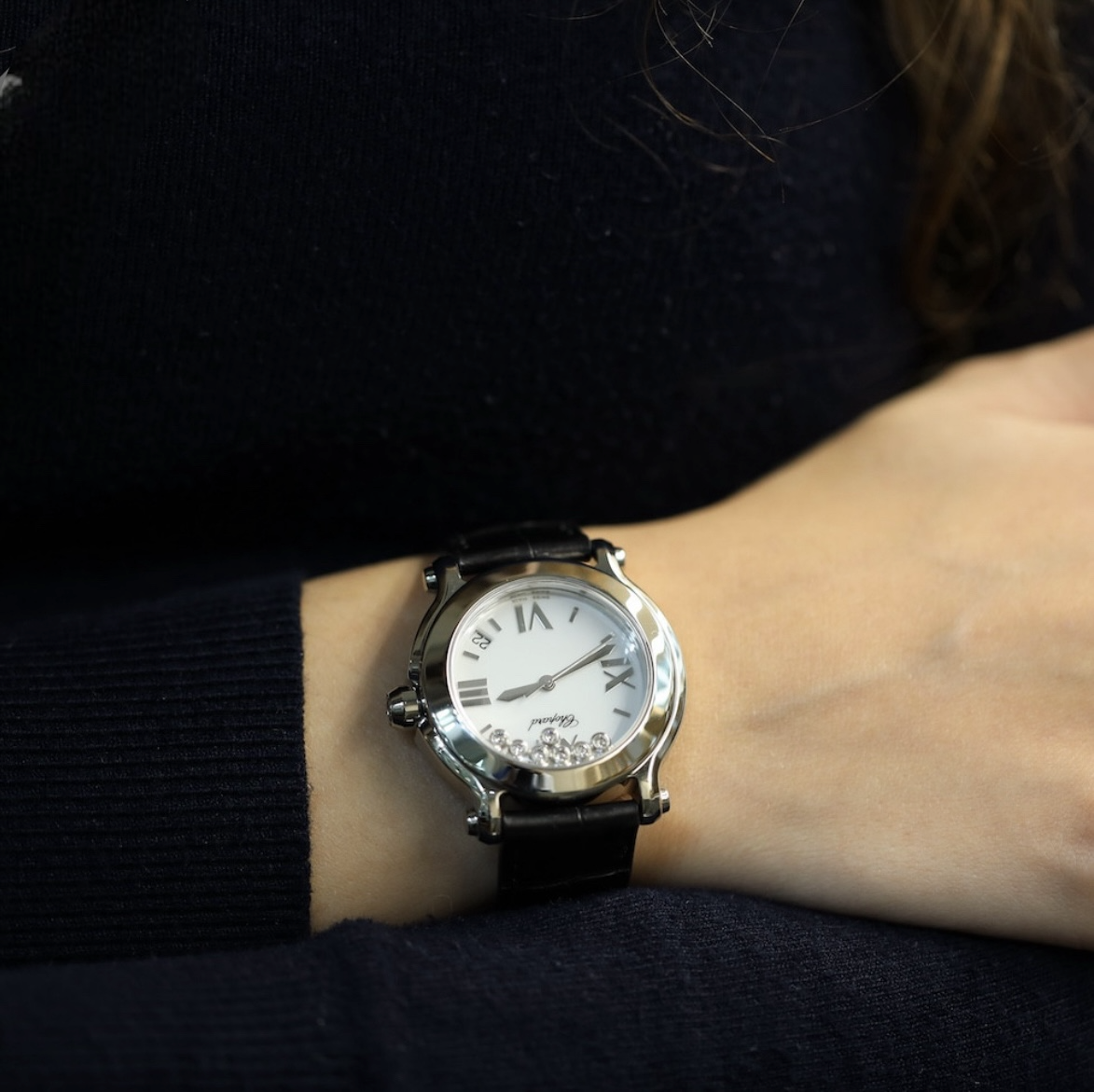 Chopard montre "Happy Sport" acier et diamants full set