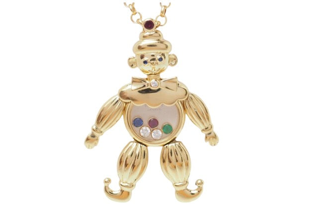 Chopard, pendentif "Happy Clown" en or jaune et diamants mobiles