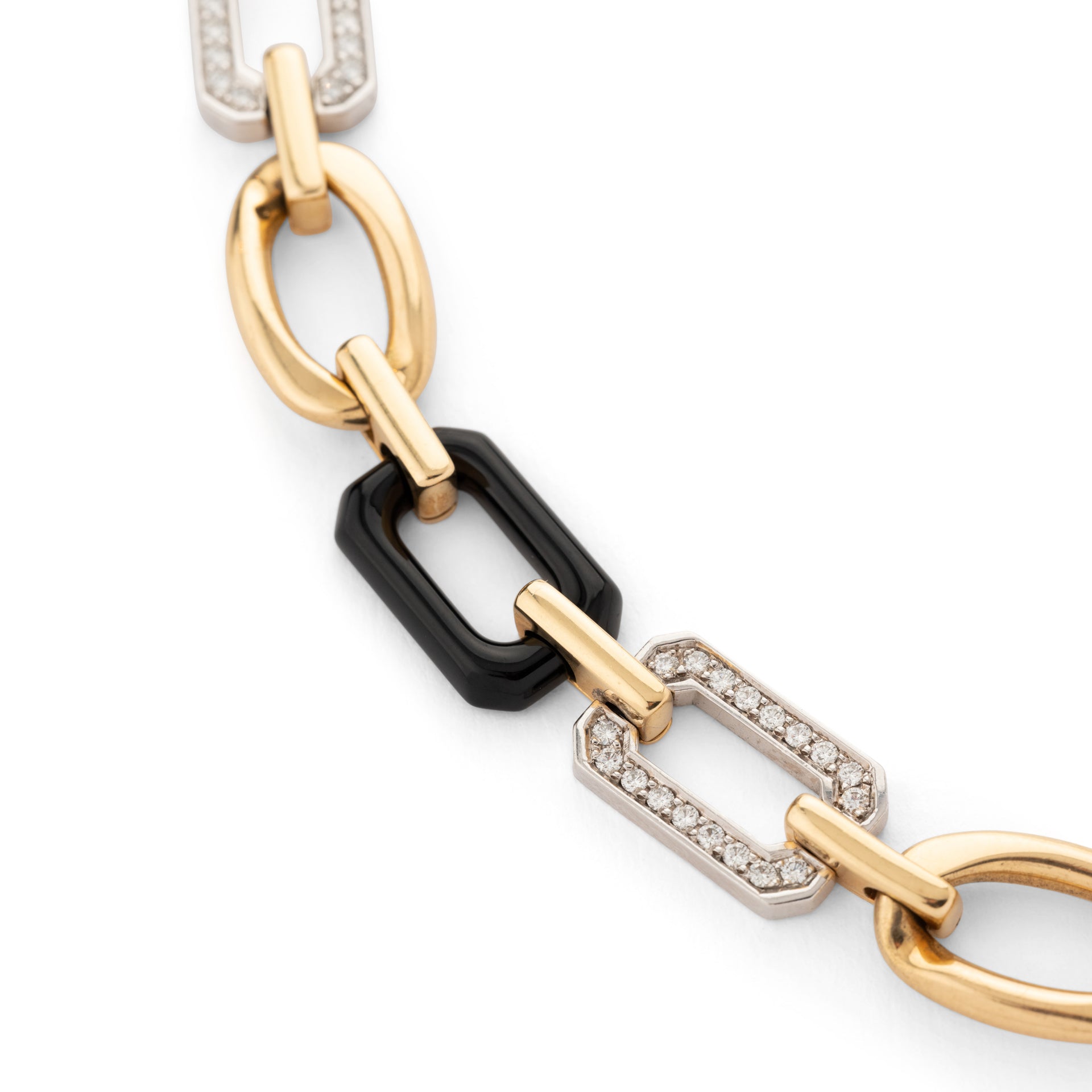 Collier Chanel en Or, Diamants et Onyx