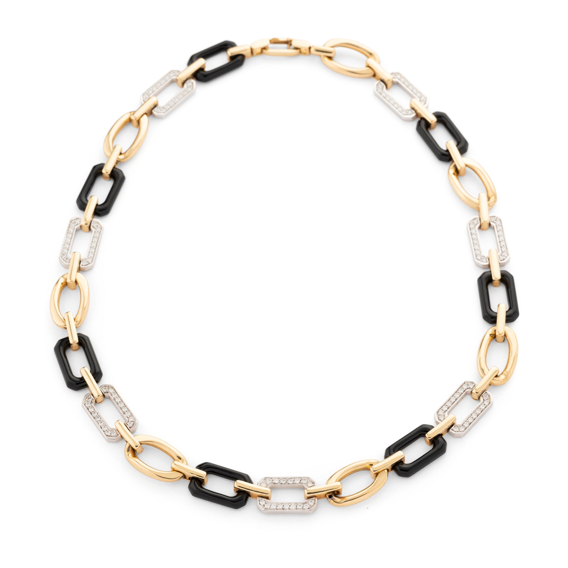 Collier Chanel en Or, Diamants et Onyx