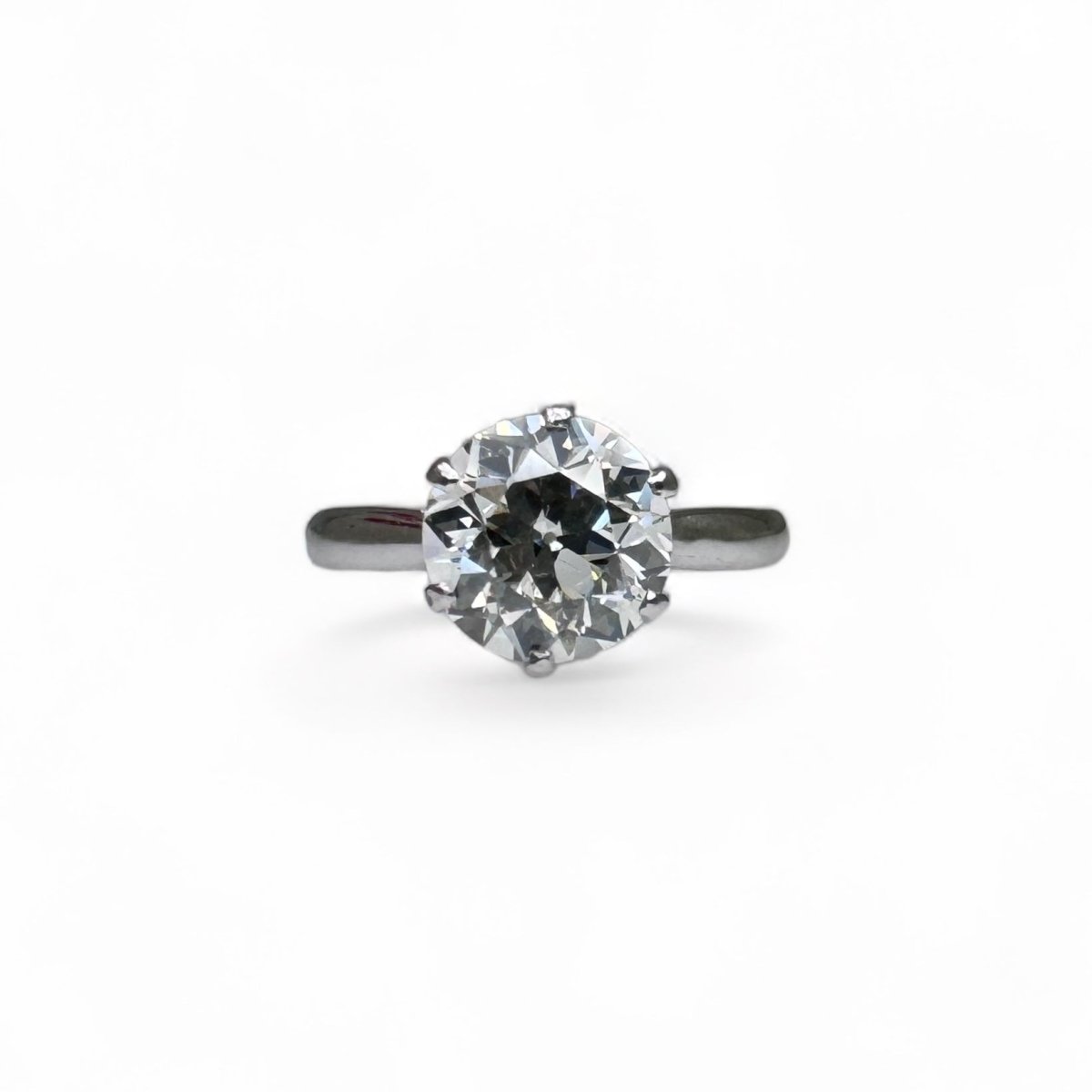 Solitaire en or blanc et diamant de 2,40 carats - Maison Eloe