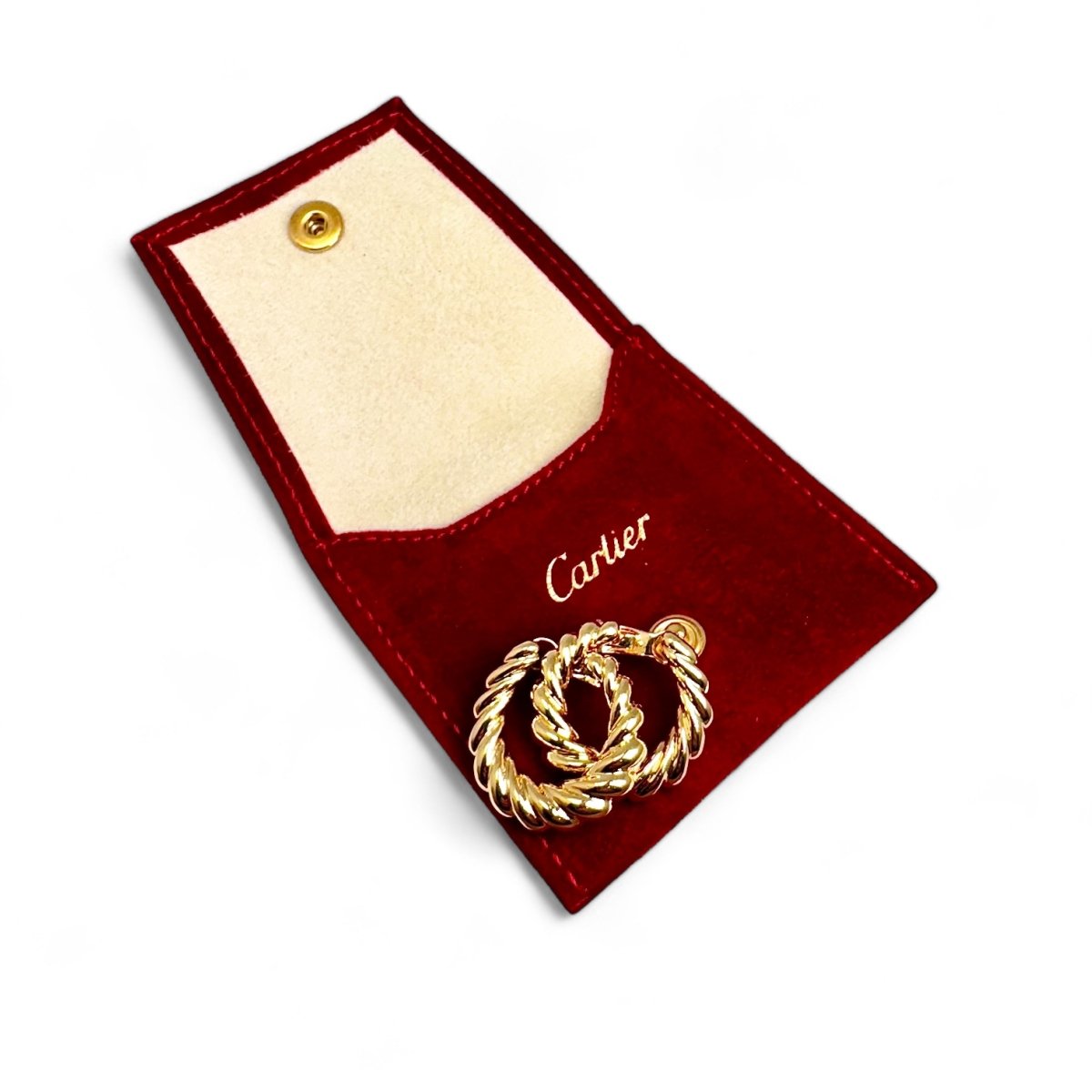 CARTIER Boucles d’oreilles créoles en or jaune. - Maison Eloe