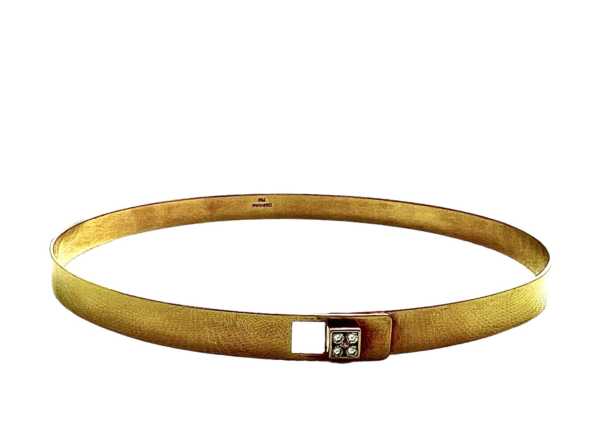 Collier Dinh Van "Serrure Cube" or jaune 18K et diamants