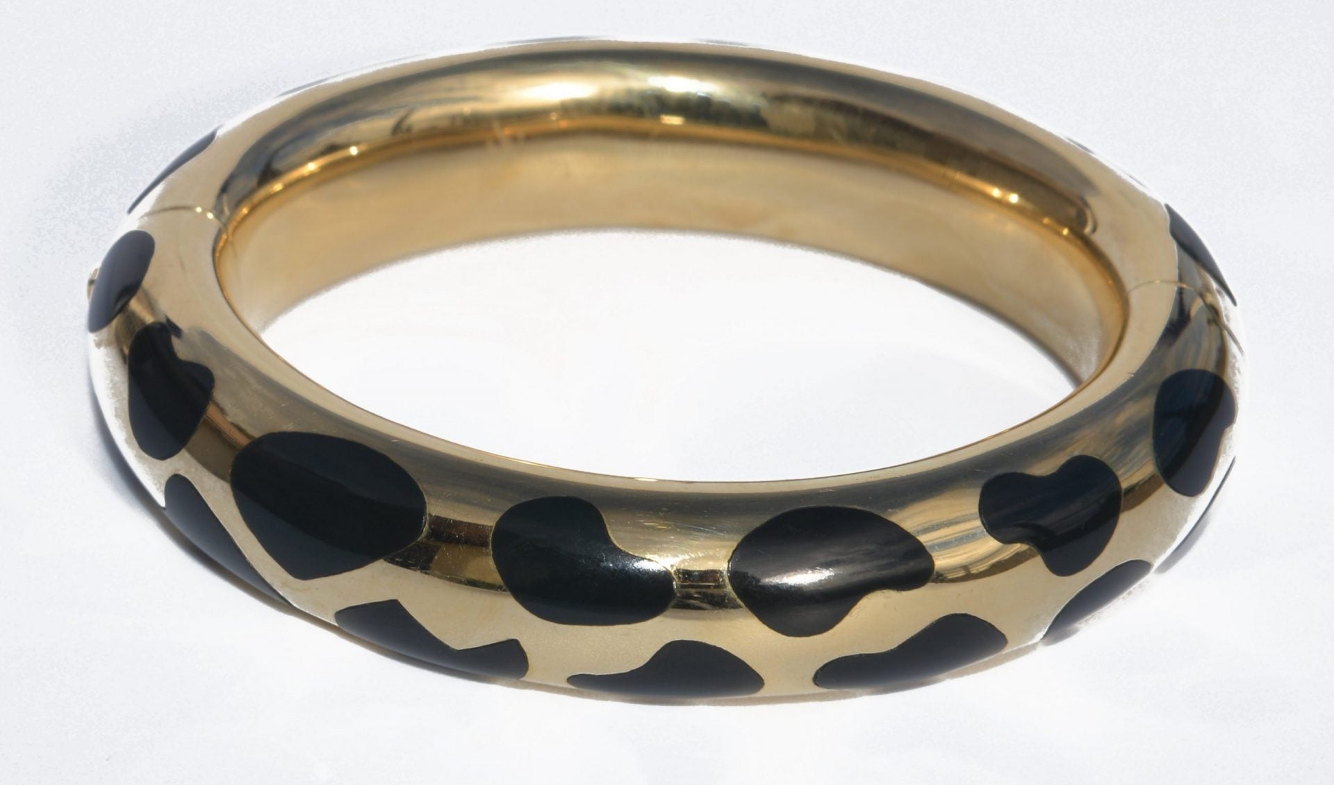 Tiffany & Co, bracelet vintage or jaune et jade noir Angela Cummings