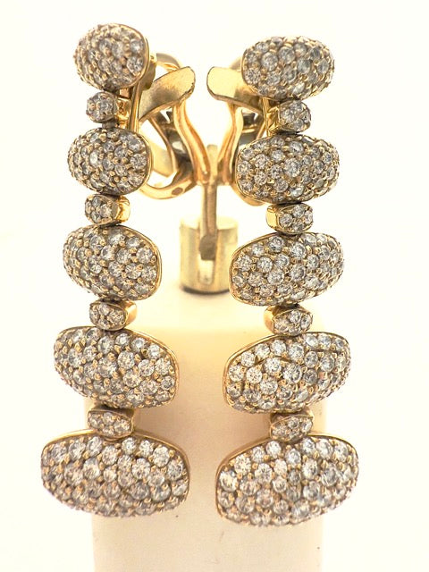 De Grisogono yellow gold and diamond drop earrings