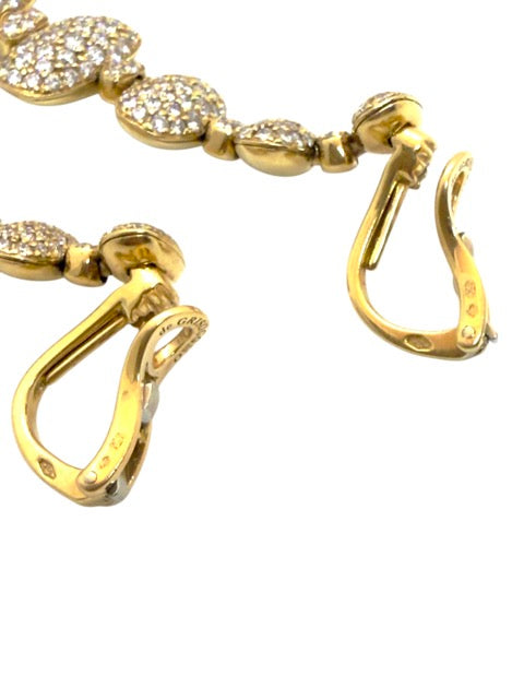 De Grisogono yellow gold and diamond drop earrings