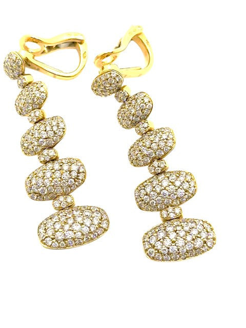 De Grisogono boucles d'oreilles pendantes en or jaune et diamants