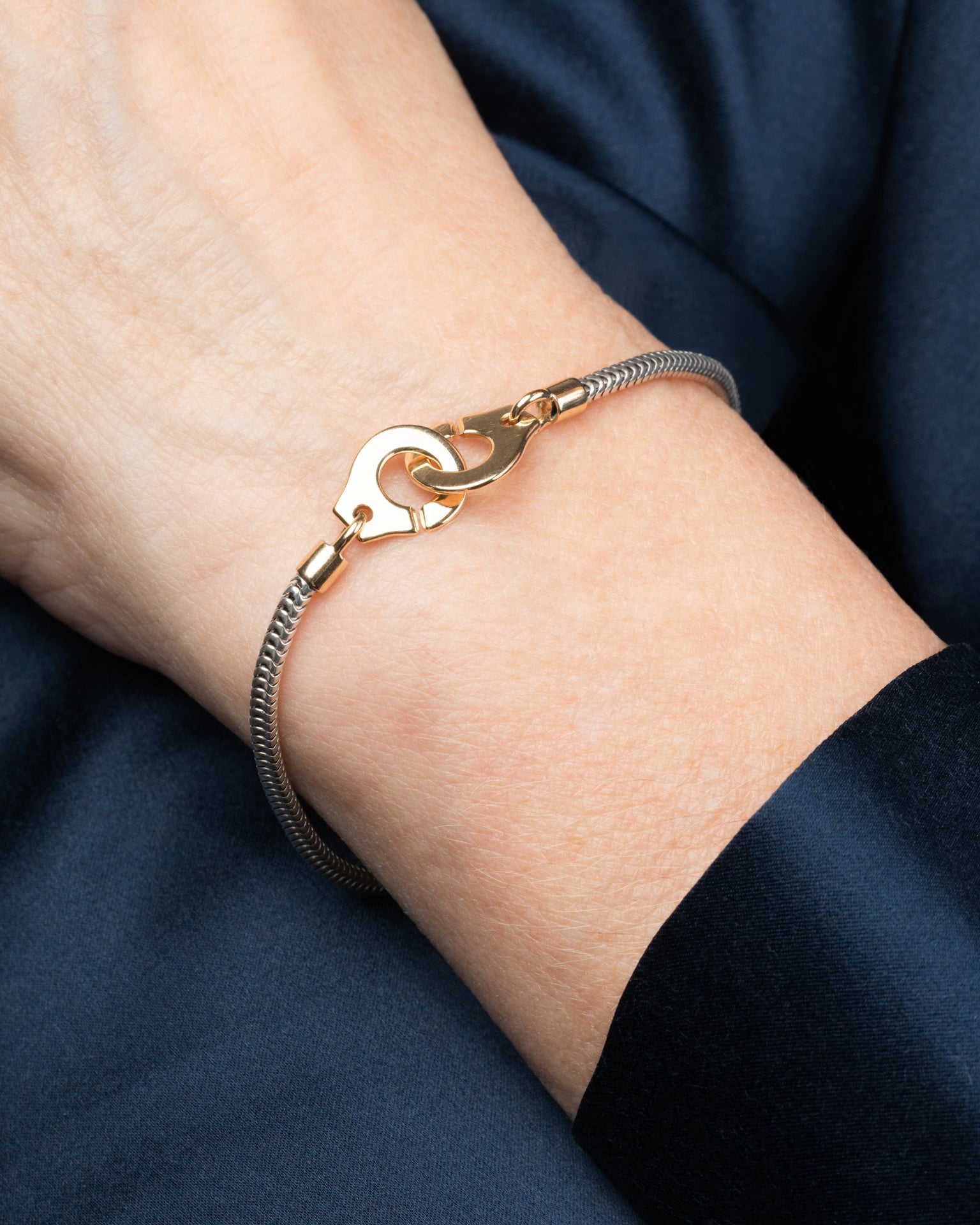 Dinh Van R10, Necklace and Bracelet, Yellow Gold and Silver