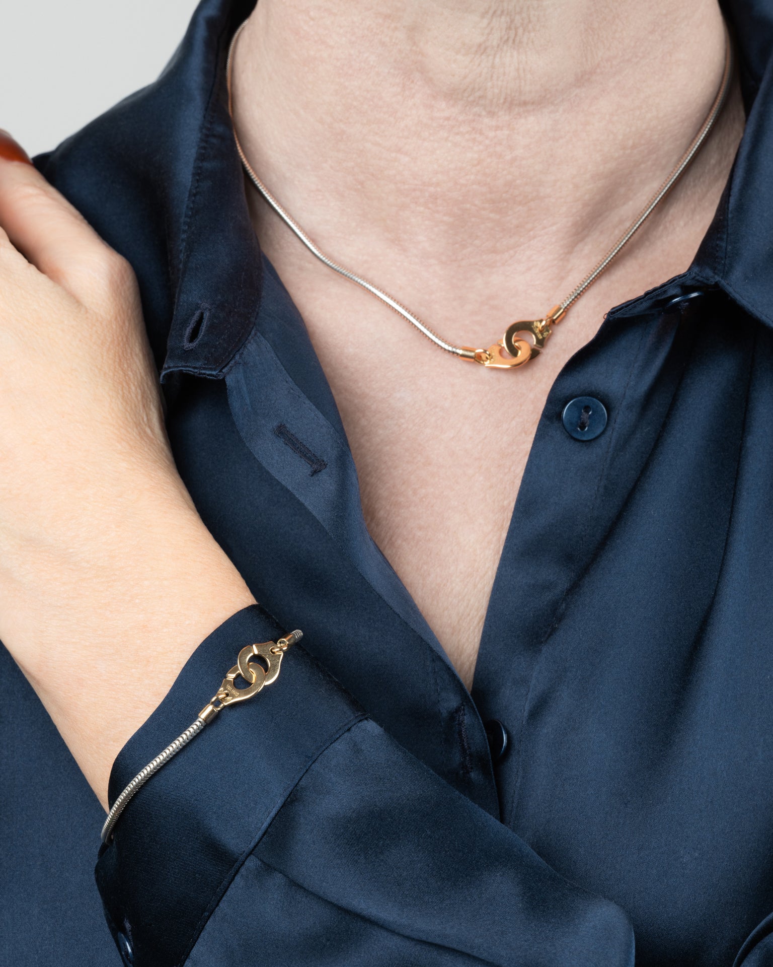 Dinh Van R10, Collier et Bracelet , Or jaune et Argent