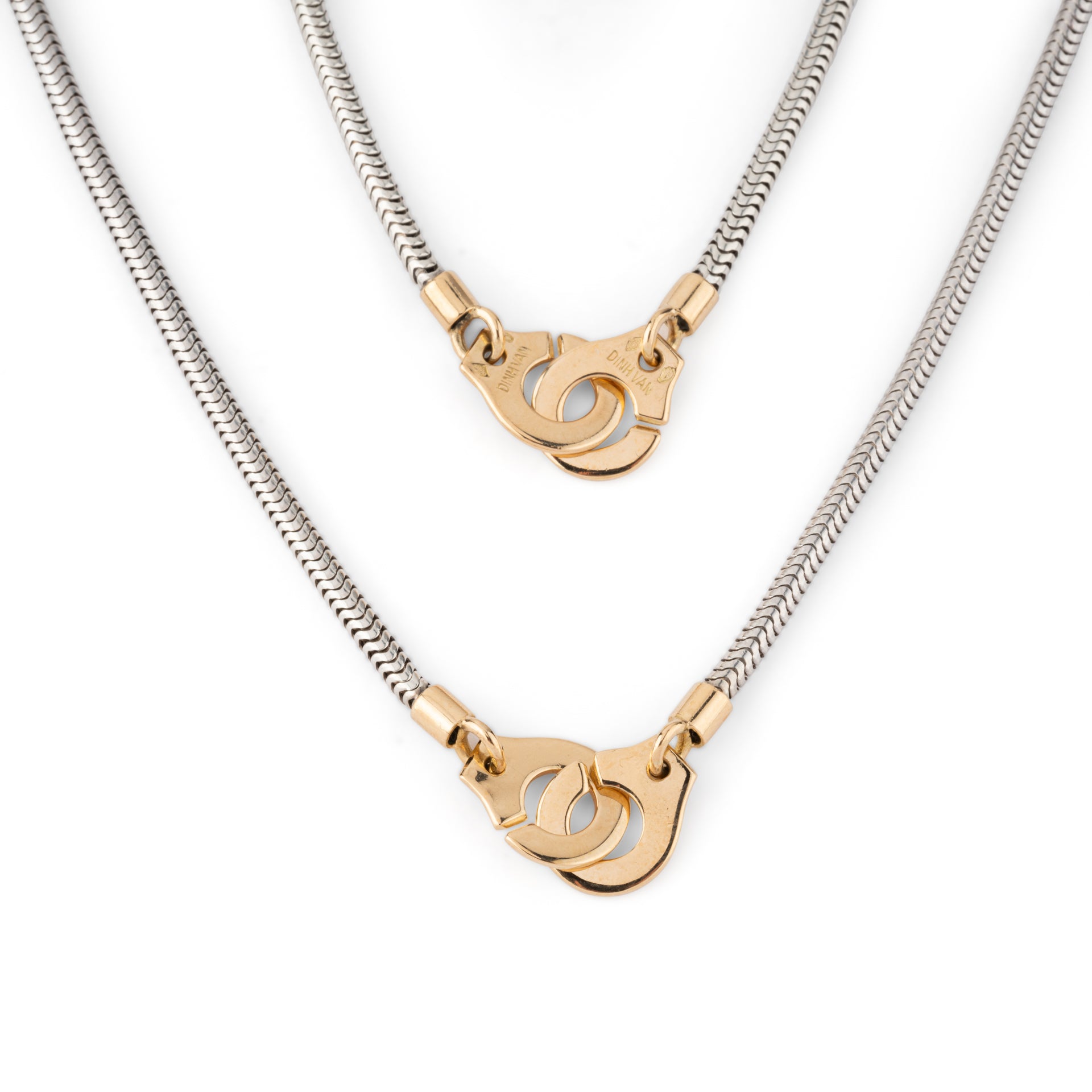 Dinh Van R10, Collier et Bracelet , Or jaune et Argent