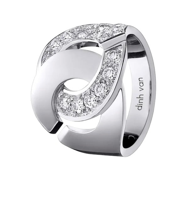 Dinh Van bague "Menottes" R16 en or blanc et diamants