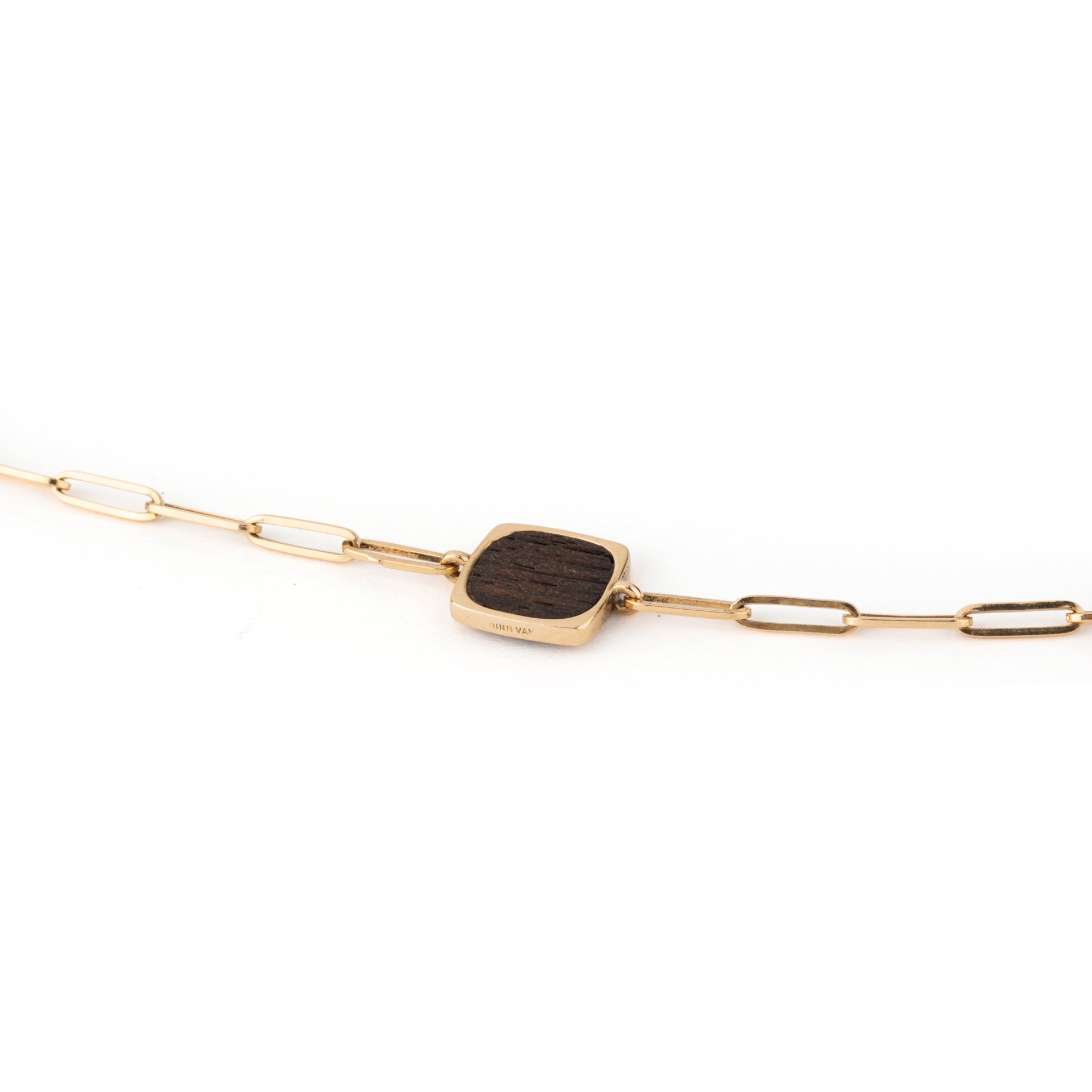Dinh Van, "Impression" Gold and Wood Long Necklace