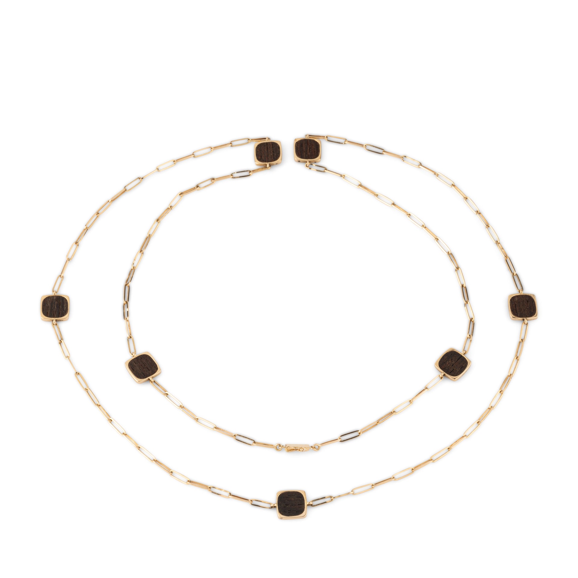 Dinh Van, collier Sautoir "Impression"Or et Bois