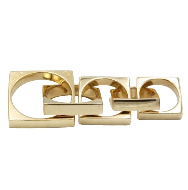 Dinh Van pendentif sur cordon vintage or jaune