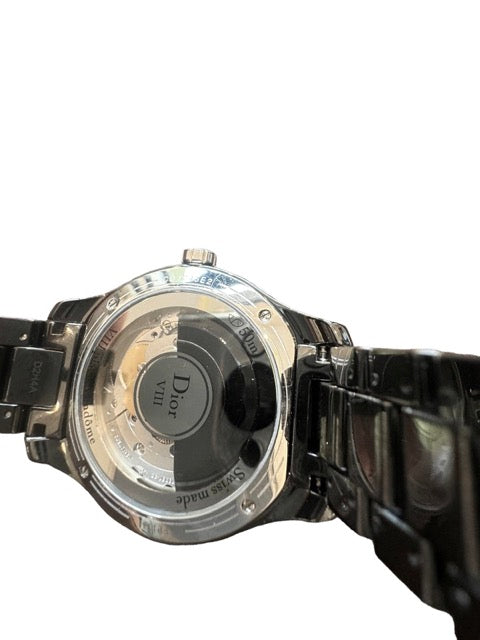 Dior watch model Dior VIII, black ceramic and diamonds