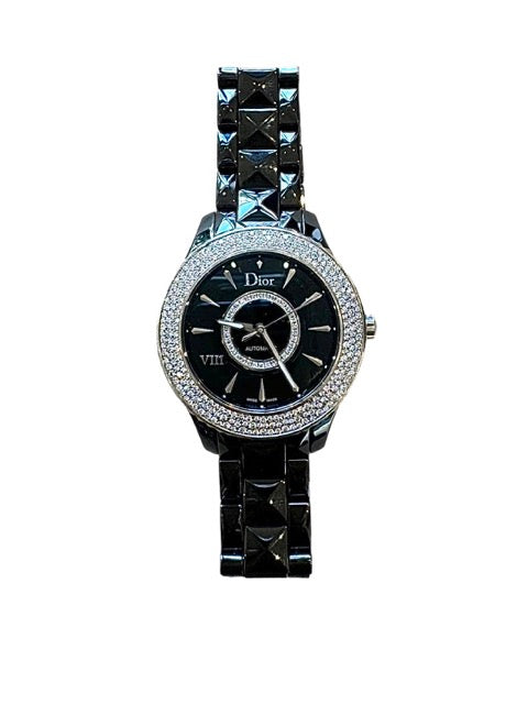 Dior watch model Dior VIII, black ceramic and diamonds