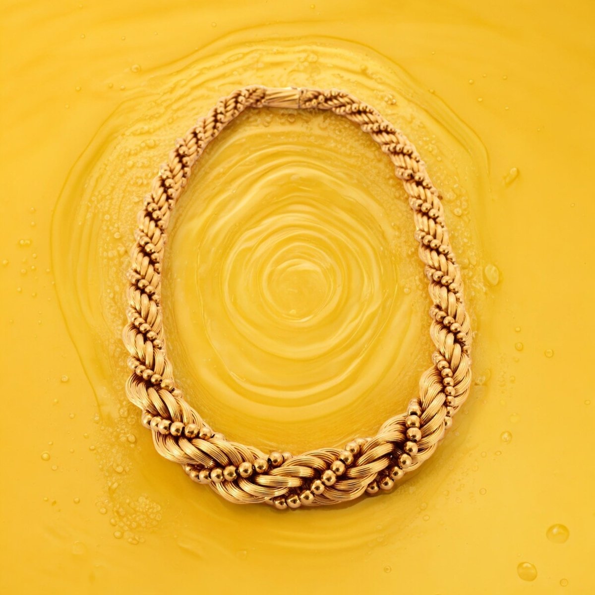 Collier torsadé en or jaune - Maison Eloe