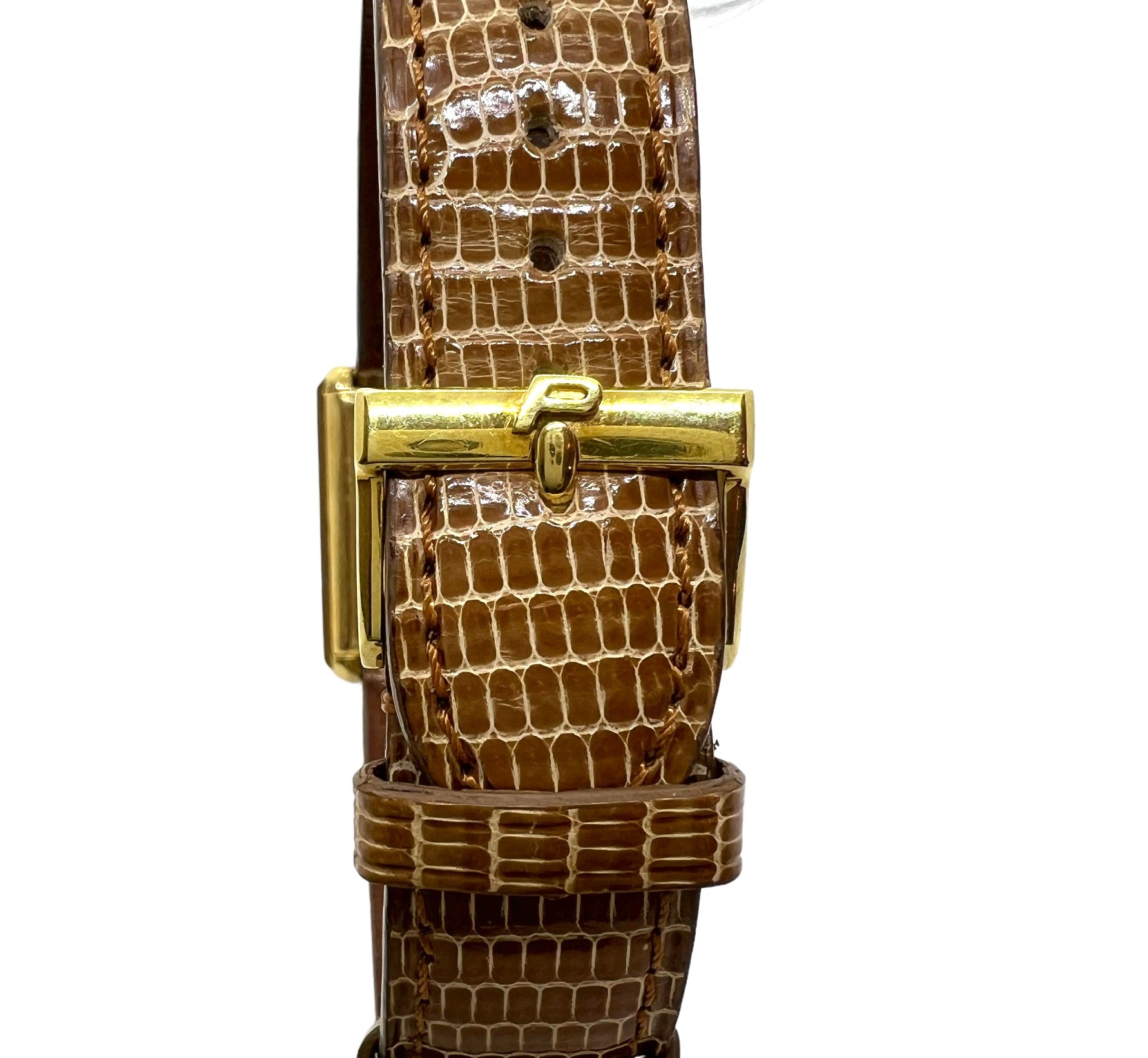 Piaget, "Protocole" watch with tiger's eye dial.