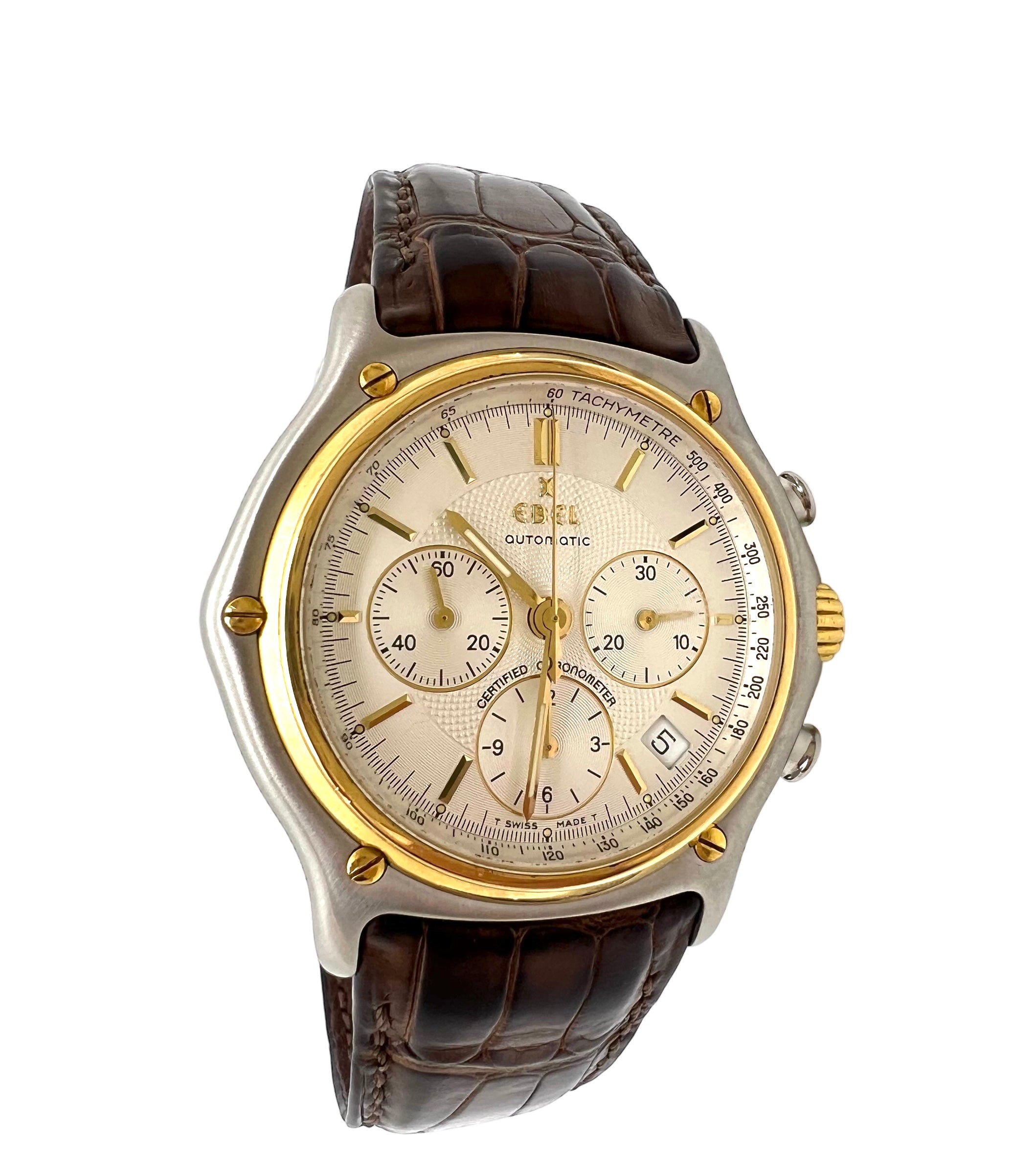 An Ebel watch, 1911 the Modulor chronograph in gold and steel