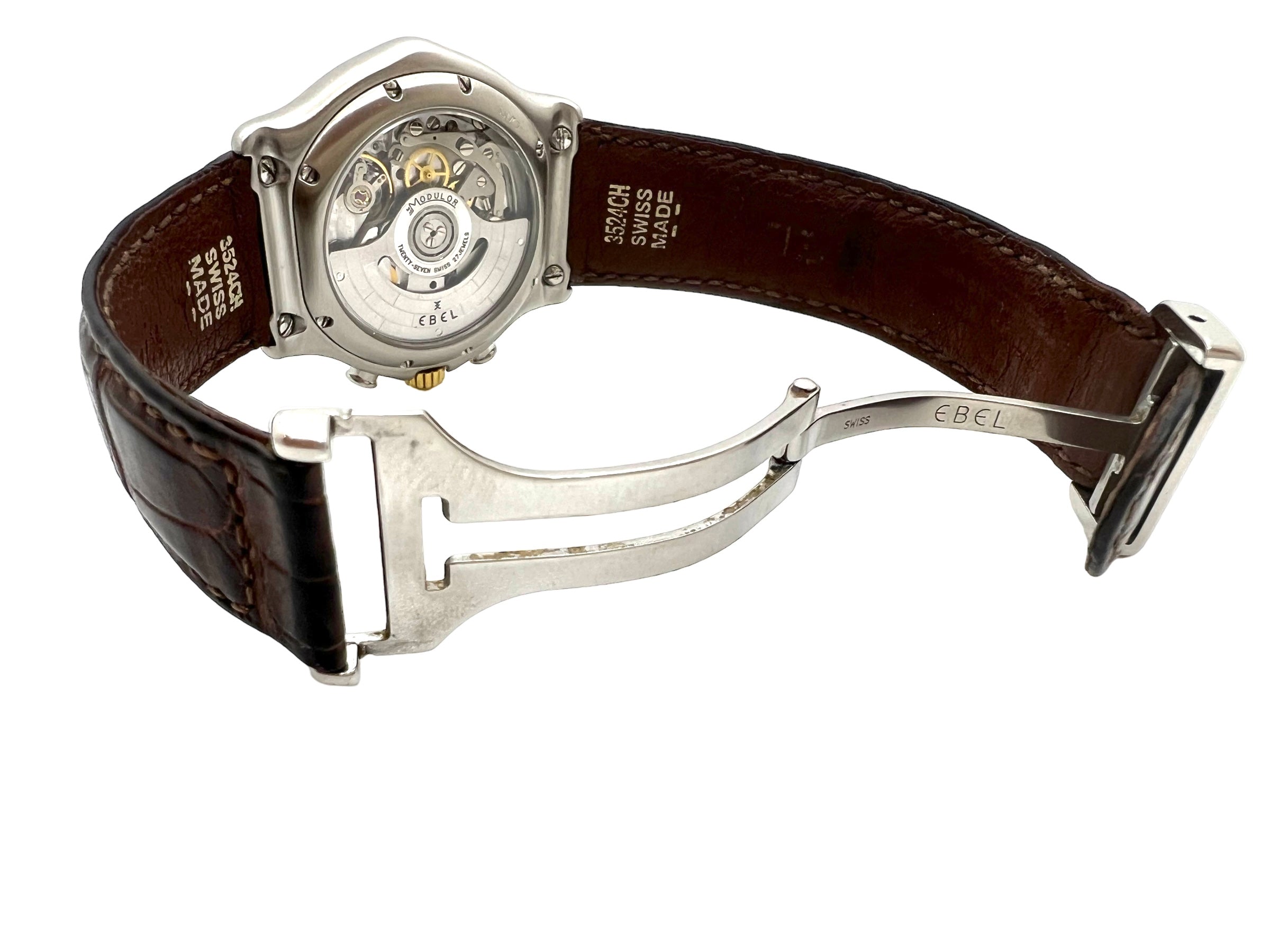 An Ebel watch, 1911 the Modulor chronograph in gold and steel