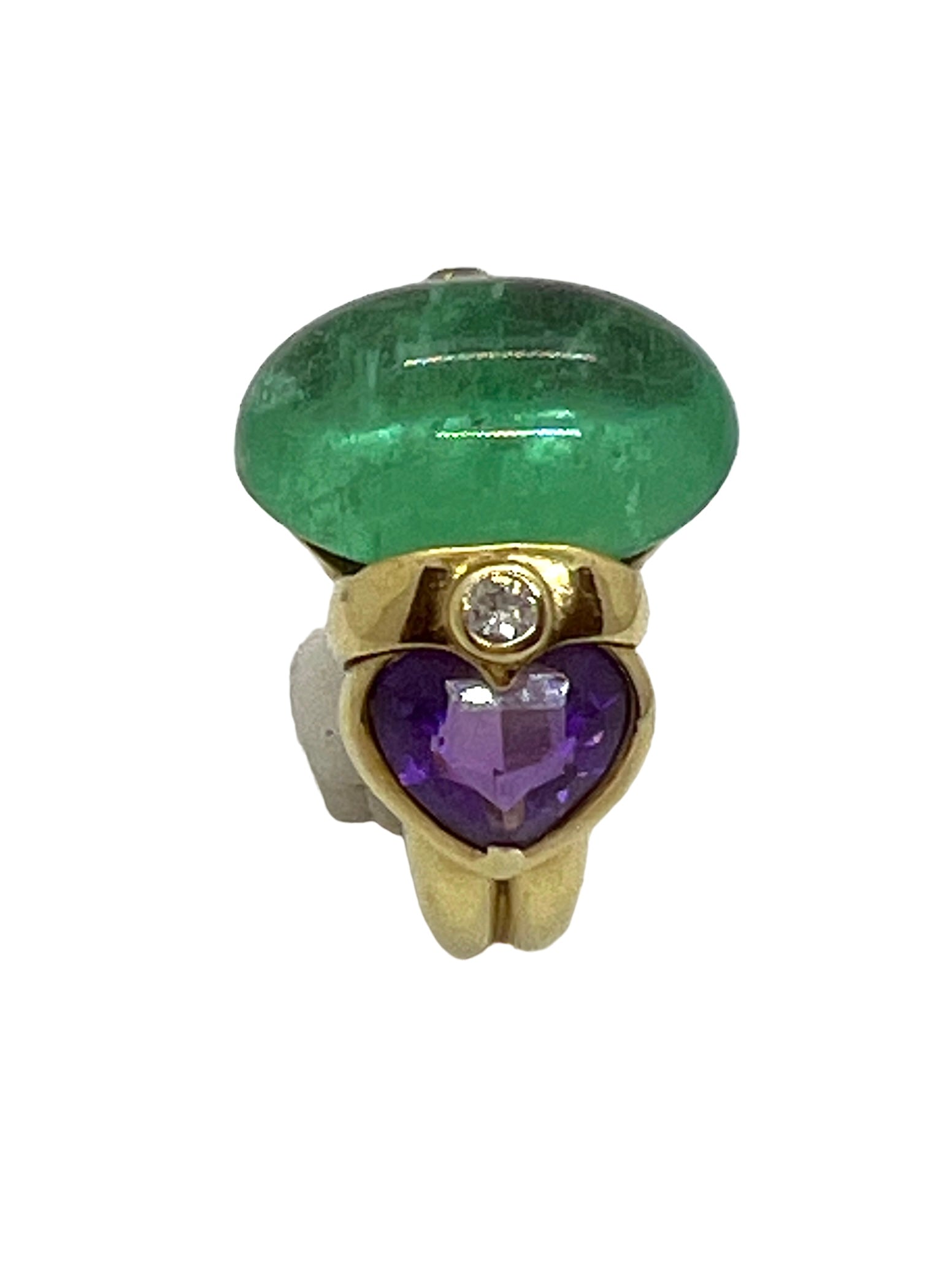 François Herail, Gold, Emerald, Amethyst and Diamond ring