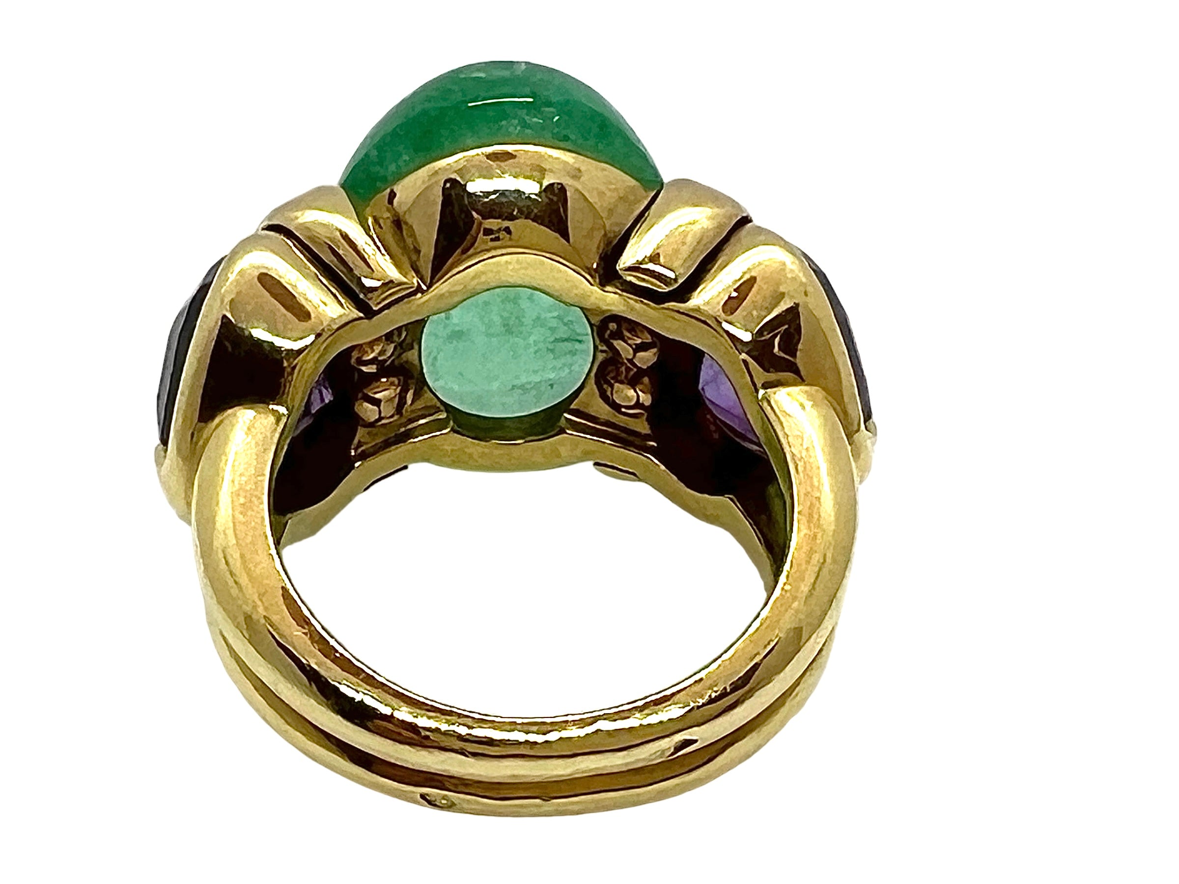 François Herail, Gold, Emerald, Amethyst and Diamond ring