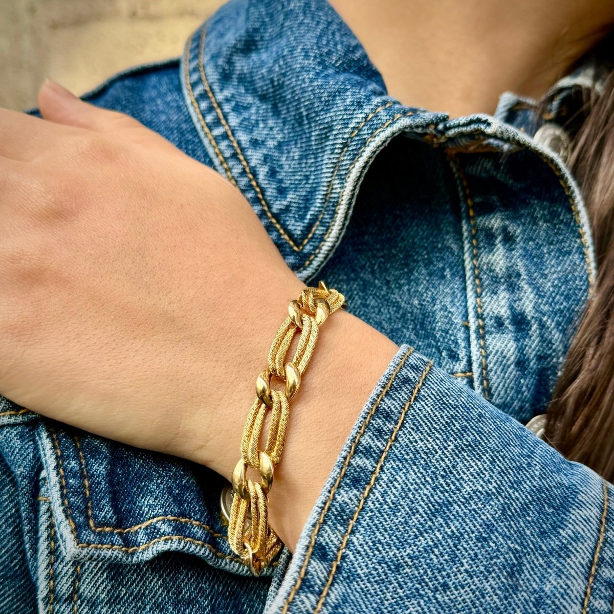 GEORGES LENFANT Rare bracelet en or jaune - Maison Eloe