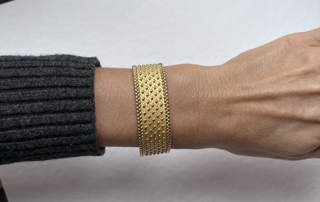 Bracelet Georges Lenfant motif tissu polonais