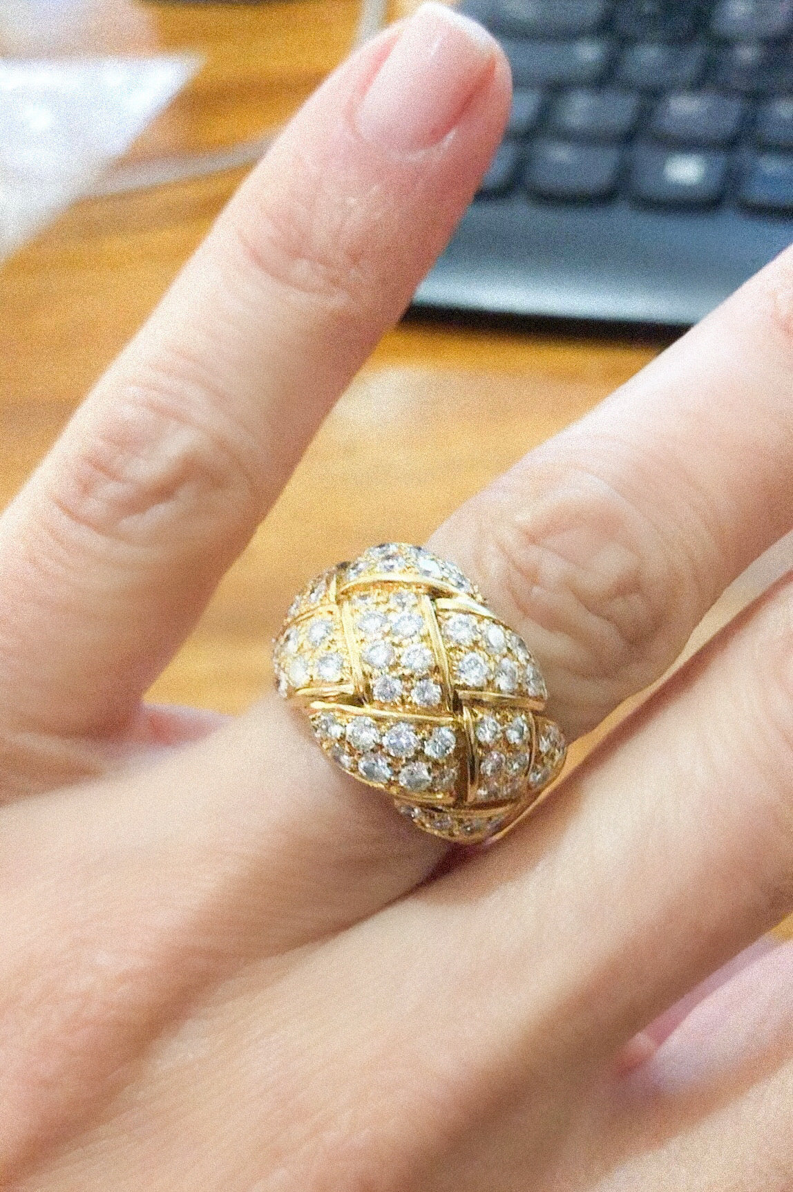 Van Cleef & Arpels, yellow gold and diamond ring
