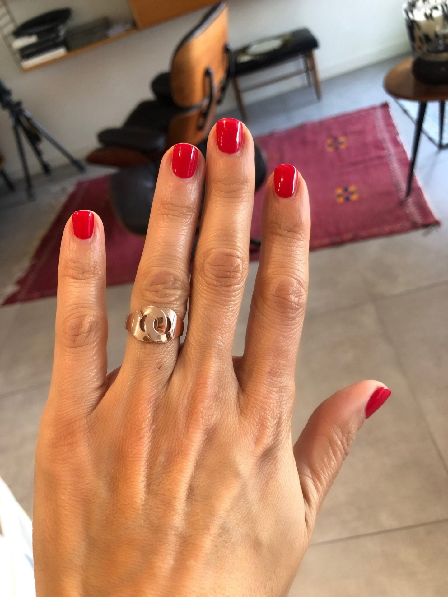Dinh Van rose gold ring, Menottes model R12