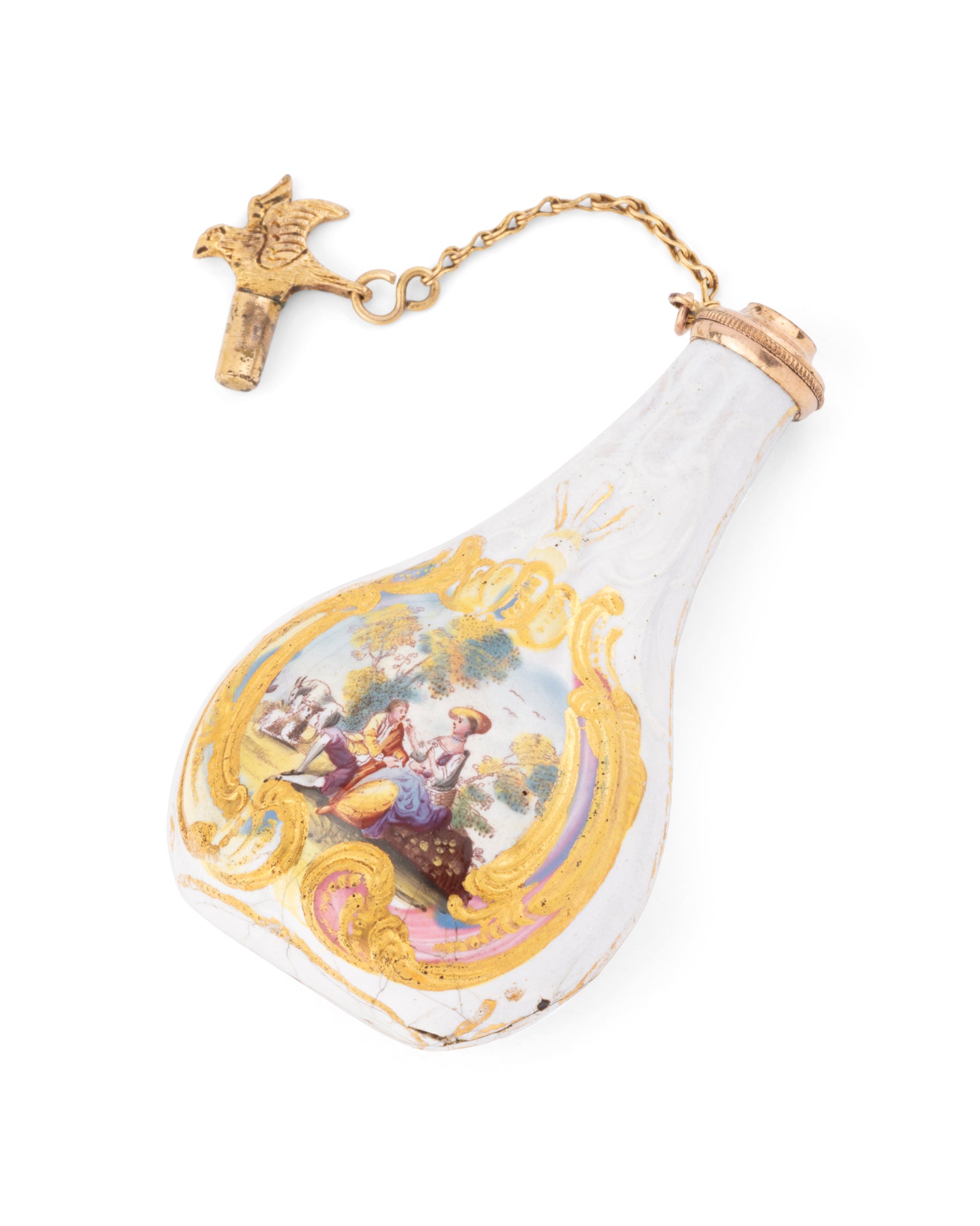 Late 18th century powder flask