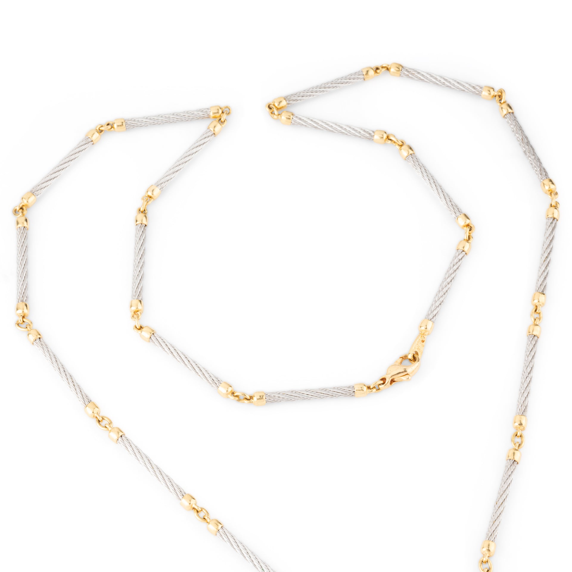 Fred Force 10, Force 10 Zodiac Pendant Necklace, Gold and Steel