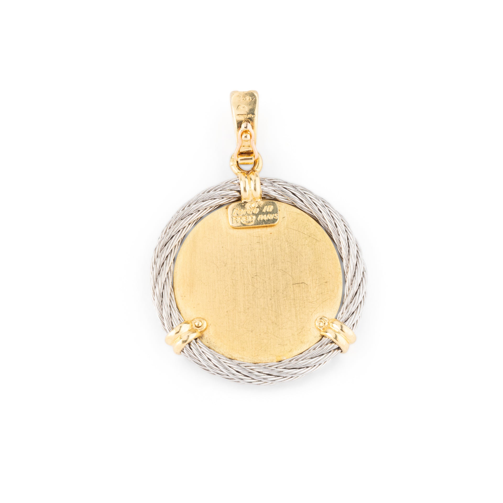 Fred Force 10, Force 10 Zodiac Pendant Necklace, Gold and Steel