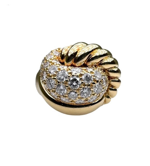 Fred bague en forme de noeud or jaune et diamants