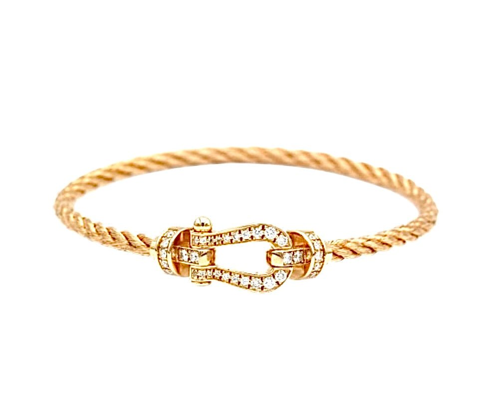 Fred bracelet "Force 10" en or rose et diamants - Maison Eloe