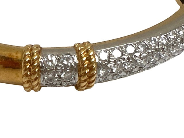 Fred, vintage "Isaure" bracelet in 2 tones of gold, platinum and diamonds