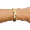 Bracelet Fred or jaune, diamants.