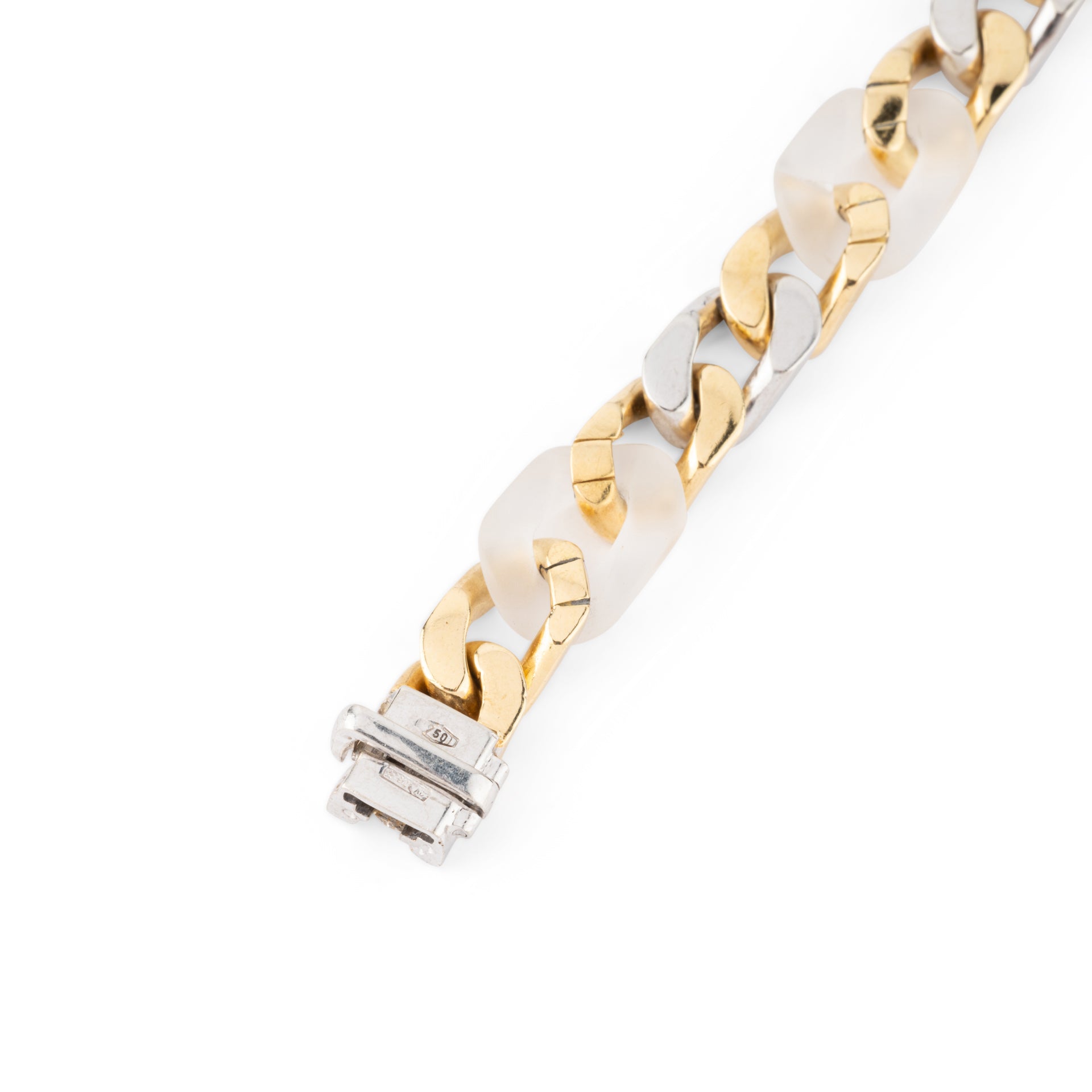 Vintage Fred, Gold, Diamond and Frosted Crystal Bracelet