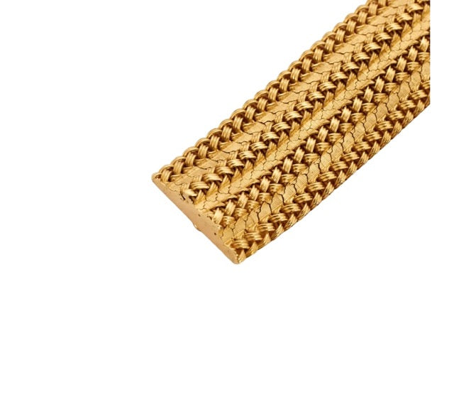 Gay Frères bracelet in 18K yellow gold, braided mesh