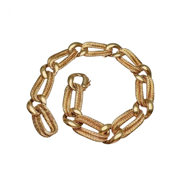 Georges Lenfant, rare bracelet en or jaune 18k