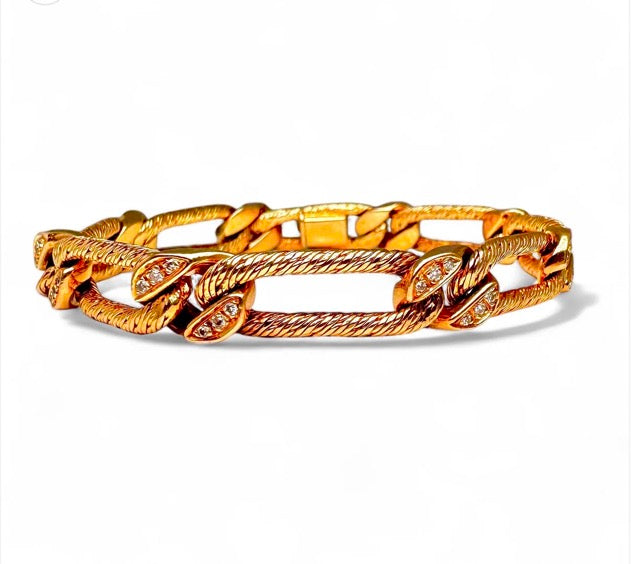 Georges Lenfant, bracelet or jaune 18K et diamants