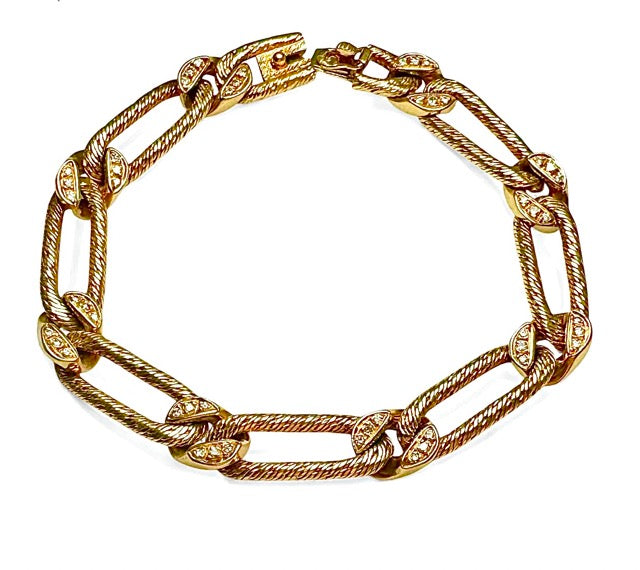 Georges Lenfant, bracelet or jaune 18K et diamants