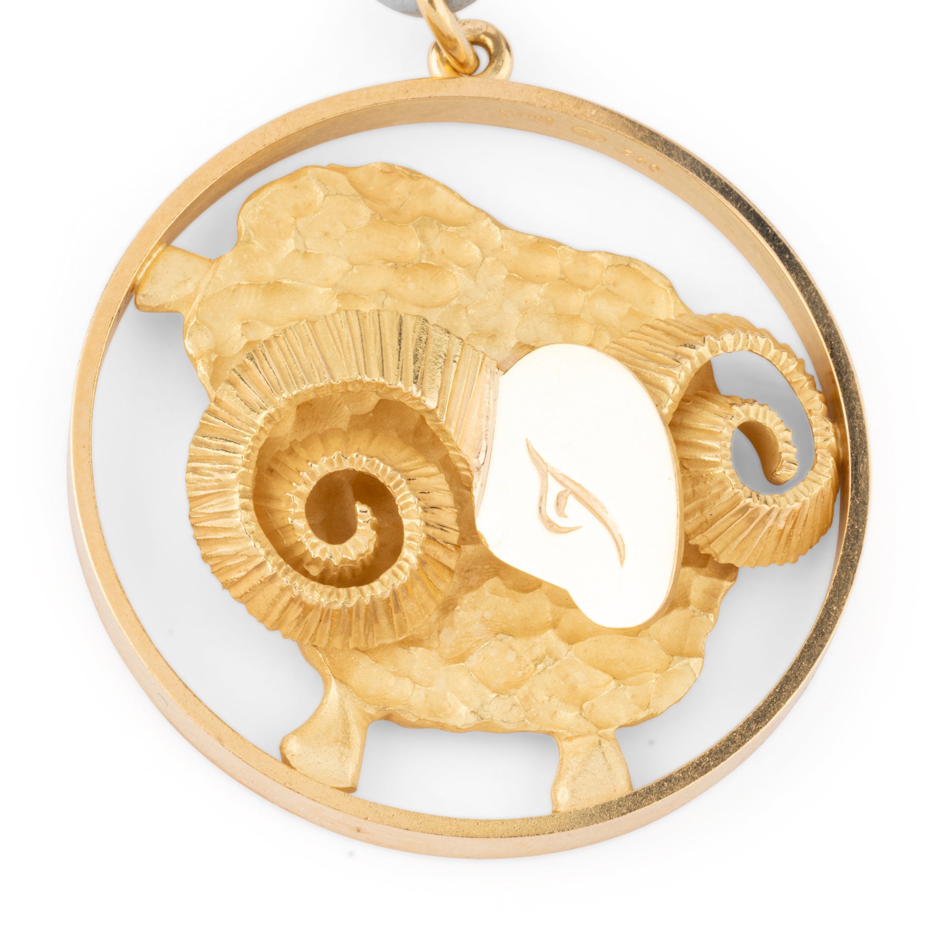 Gübelin, Pendentif Zodiacal Tête de Bélier or jaune
