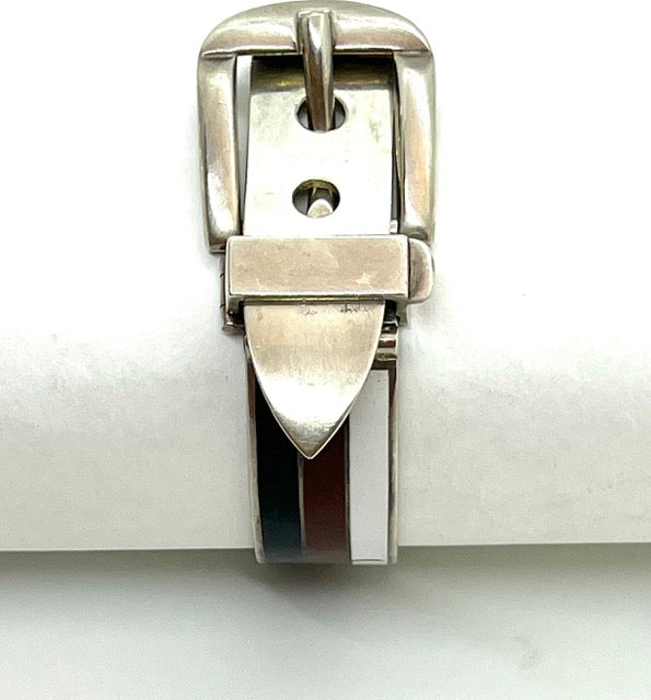 Gucci, bracelet argent et émail, vintage